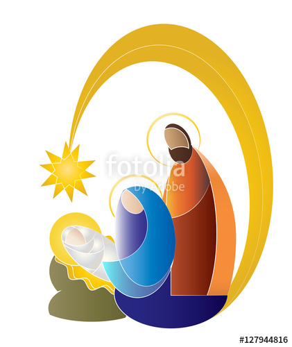 421x500 Christmas Nativity Simple Color Vector Illustration