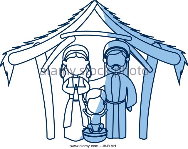 640x509 Mary And Joseph Stock Vector Images