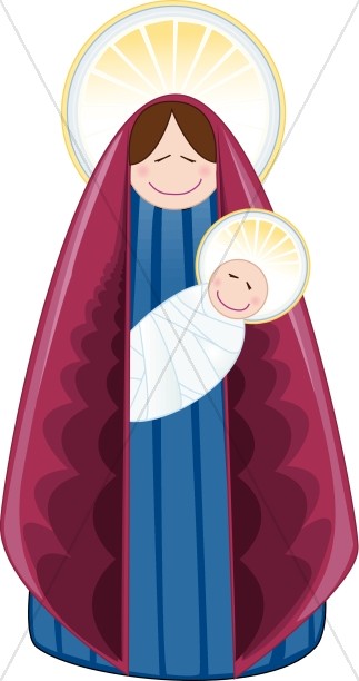 323x612 Clipart Mary And Baby Jesus