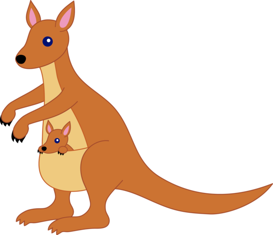550x475 Mama And Baby Kangaroo Digital Clip Art 4 Scrapbooking
