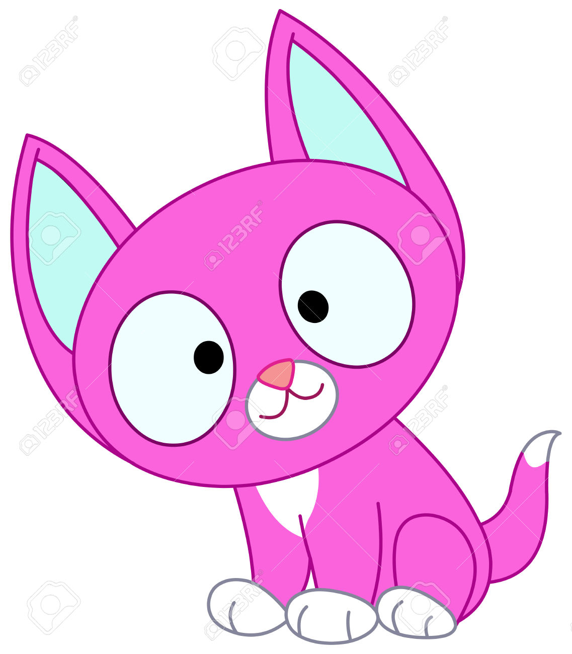1137x1300 Pink Kitten Clipart