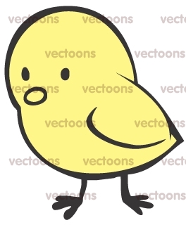 264x320 Cute And Simple Baby Chicken Cartoon