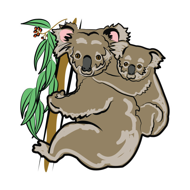 630x630 Mother And Baby Koala Bears