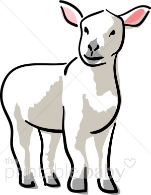 300x388 Stylized Lamb Clipart Barnyard Clipart