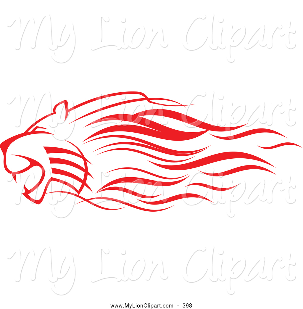 1024x1044 Clipart Of A Red Lion Attacking And Looking Left By Vector