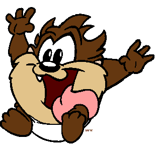 312x292 Baby Looney Tunes Taz Clipart
