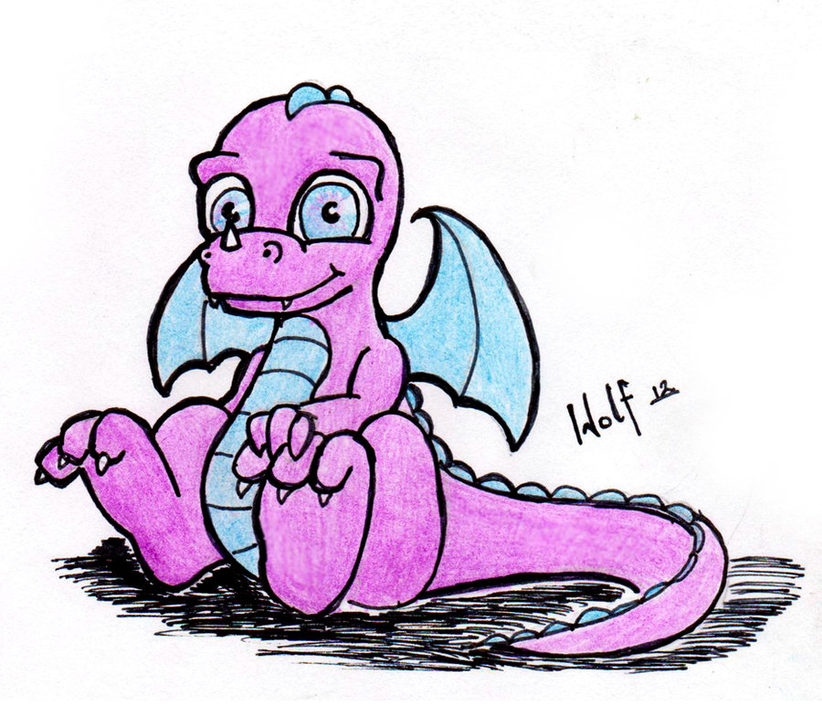 900x773 Purple Baby Dragon By Mistawolf