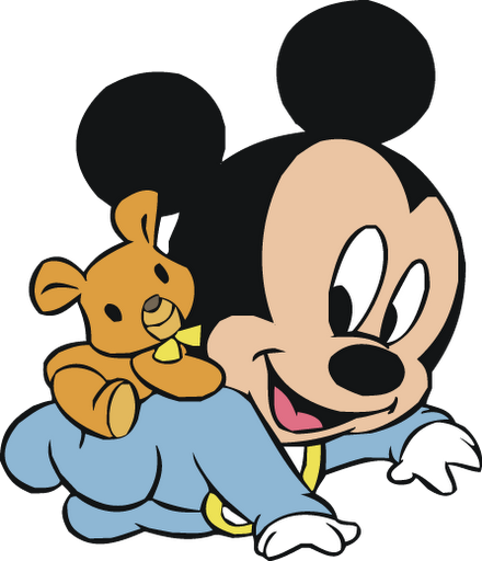 440x512 Baby Mickey Mouse Clip Art