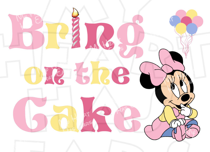 796x575 Baby Minnie Mouse Bring On The Cake Instant Download Digital Clip