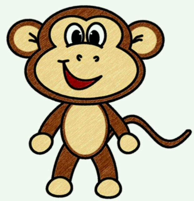 620x640 Image Of Cute Monkey Clipart