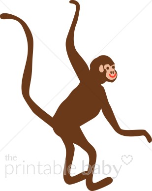 309x388 Shining Design Swinging Monkey Clipart Jungle Baby From Tree Clip