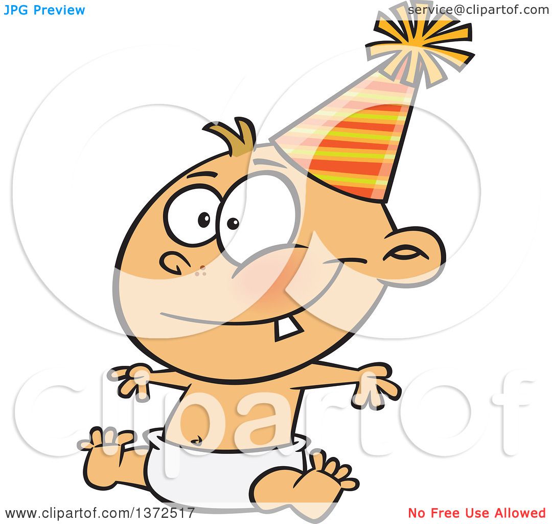 1080x1024 Cartoon Clipart Of Happy New Year Caucasian Baby Sitting In