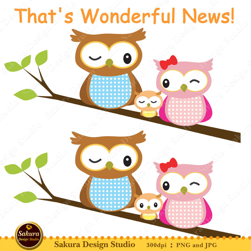 864x864 Items Similar To Congratulations Owl Family Digital