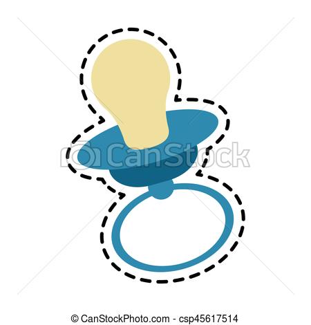 450x470 Baby Pacifier Icon Image Vector Illustration Design Vector Clip