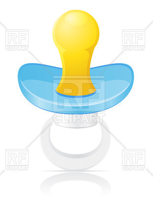 311x400 Blue Baby Pacifier Royalty Free Vector Clip Art Image
