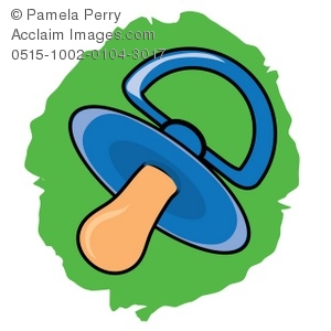 300x300 Clip Art Illustration Of Cartoon Pacifier