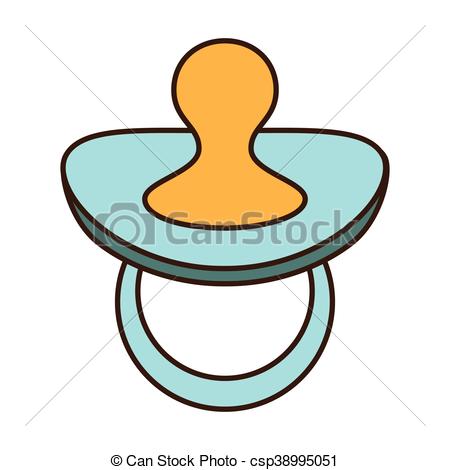 450x470 Pacifier Baby Silhouette Icon Vector Illustration Graphic Clipart