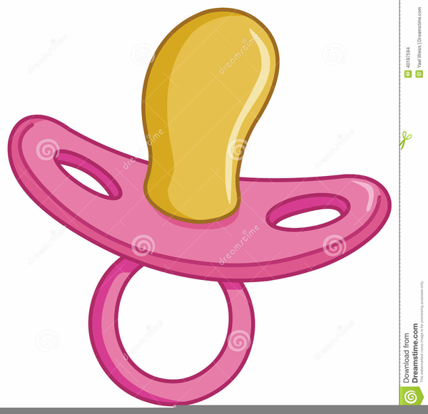600x581 Pink Baby Pacifier Clipart Free Images