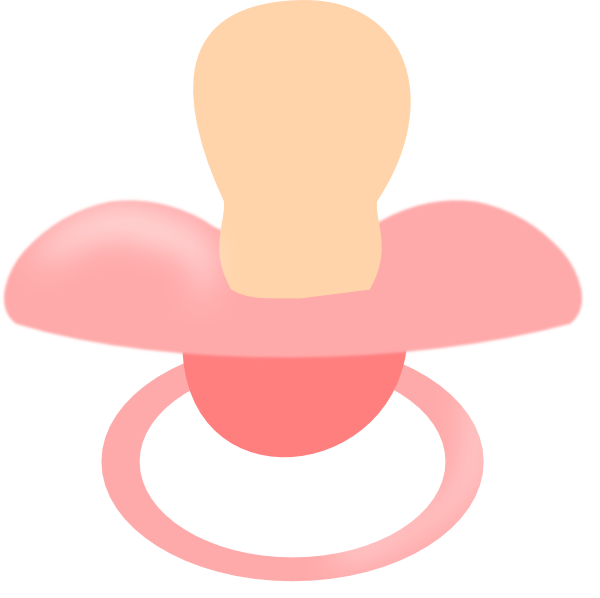 600x598 Pink Pacifier Clip Art