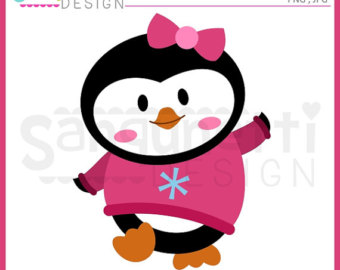 340x270 Penguin Snow Clip Art