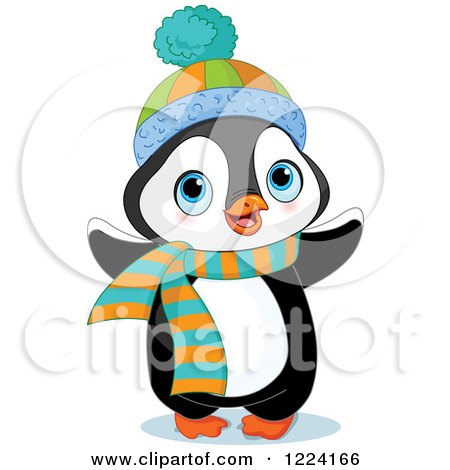 450x470 Cartoon Of A Cute Baby Penguin Pointing