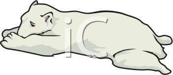 350x153 Picture Of A Polar Bear Laying Down In A Vector Clip Art