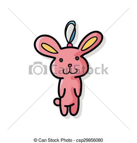 450x470 Baby Rabbit Doodle Vector