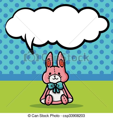 450x470 Baby Rabbit Doodle Vector Clipart
