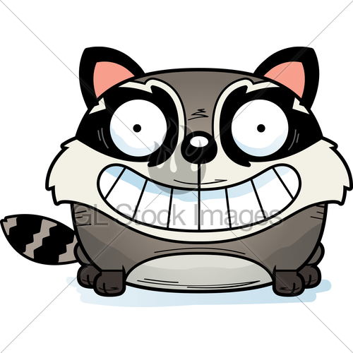 500x500 Cartoon Happy Raccoon Gl Stock Images