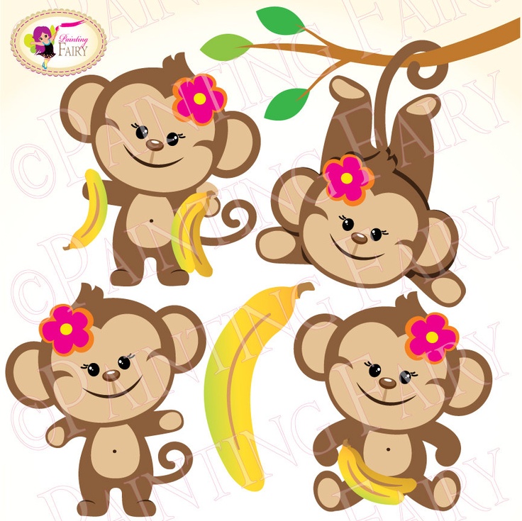 736x735 Safari Clipart Baby Monkey