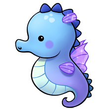 220x220 Cute Seahorse Clipart