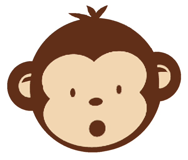 600x512 Monkey Clipart Black And White