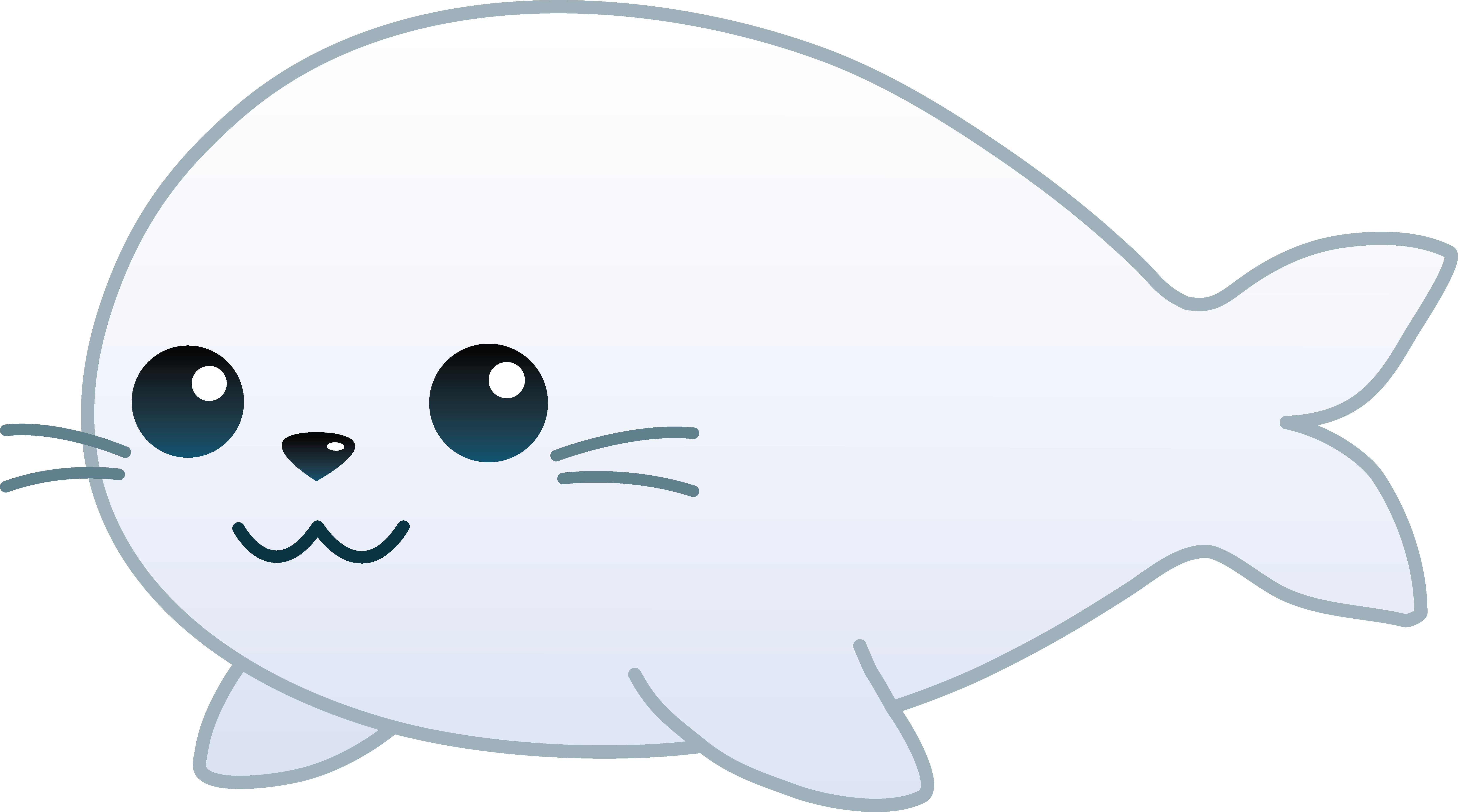 6802x3792 My Free Clip Art Of A Cute Little Baby Seal Sweet Clip Art