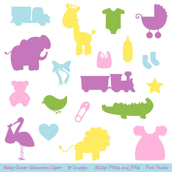 570x570 Baby Shower Silhouettes Clipart Clip Art