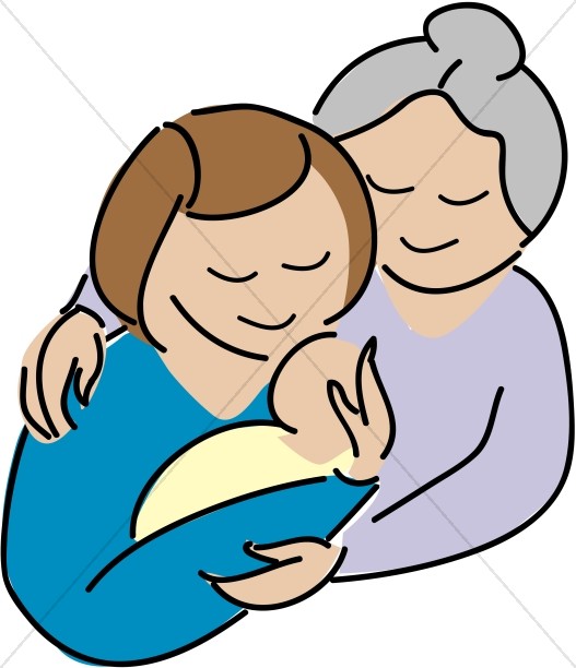 527x612 Mother Holding Sleeping Baby Mother's Day Clipart