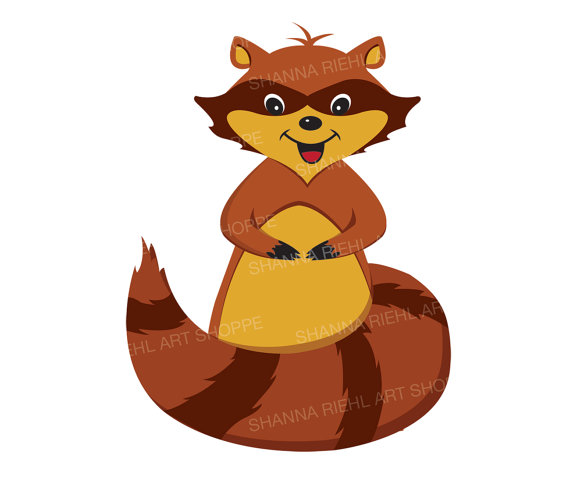 570x482 Raccoon Baby Animal Clipart Commercial Use Woodland