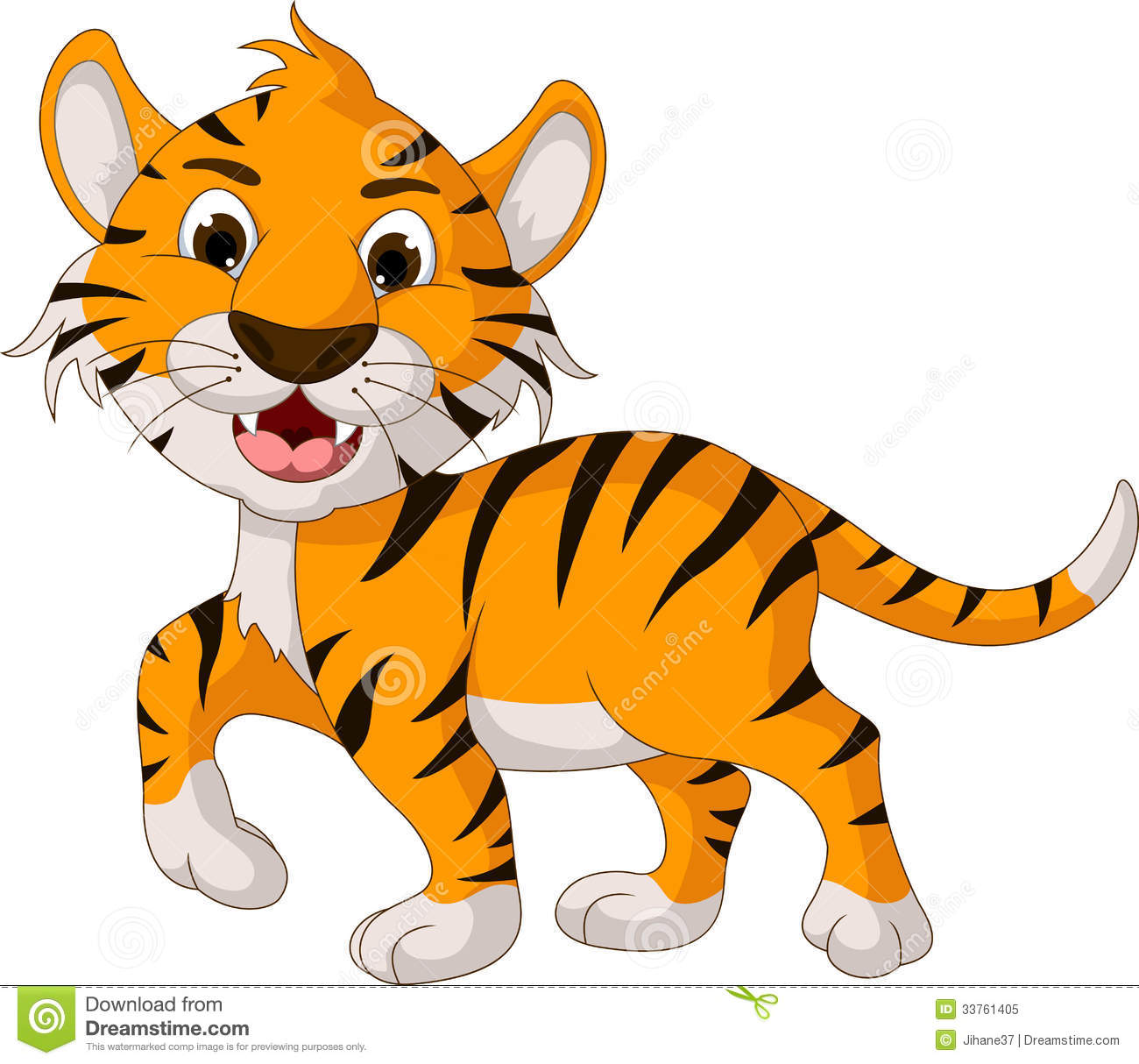 1300x1214 Graceful Tiger Cartoon Images 18 Funny Walking Illustration