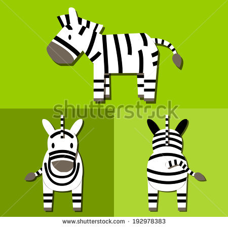 450x448 Zebra Clipart Front View
