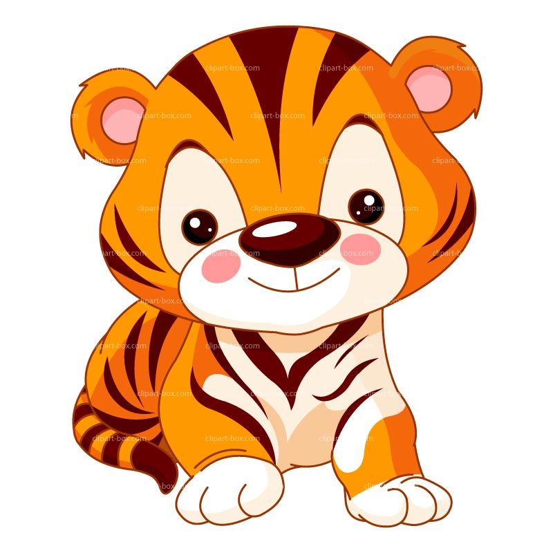 800x800 Cute Tiger Clip Art Clipart Cute Baby Tiger Royalty Free