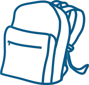 299x288 Blue Backpack Clip Art