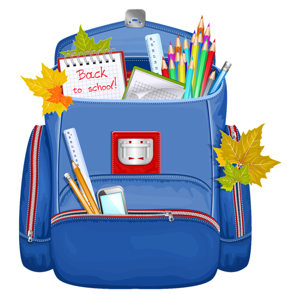 586x600 Blue School Backpack Png Clipart Graphics School