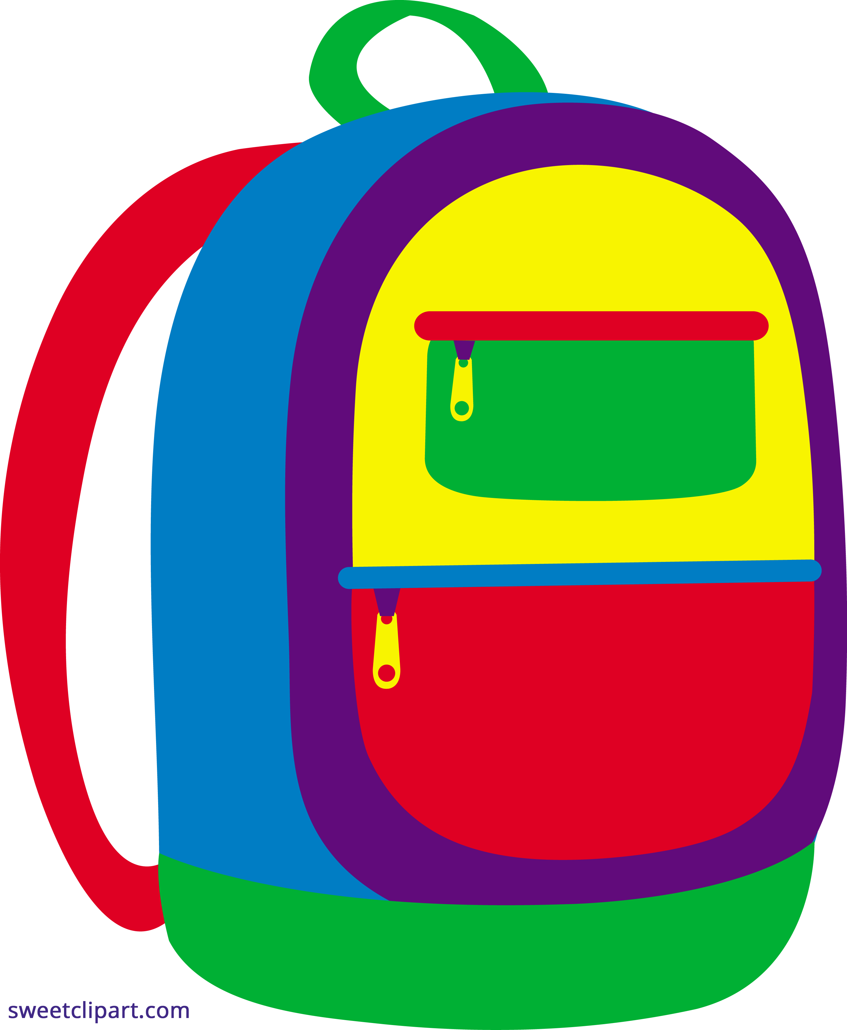 2898x3525 Colorful Backpack Clipart