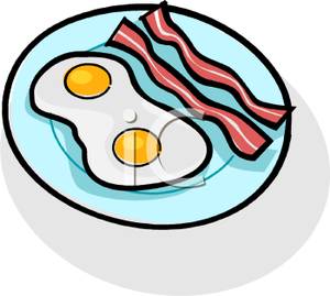 300x269 Clipart Image Bacon And Eggs On A Plate