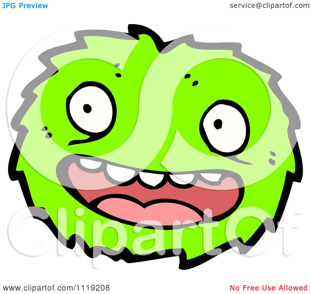 1080x1024 Vector Cartoon Of A Green Virus Germ Bacteria 3