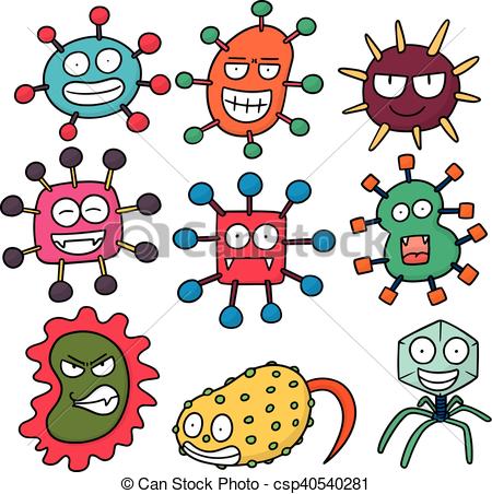 450x452 Vector Set Of Bacteria And Virus Vector