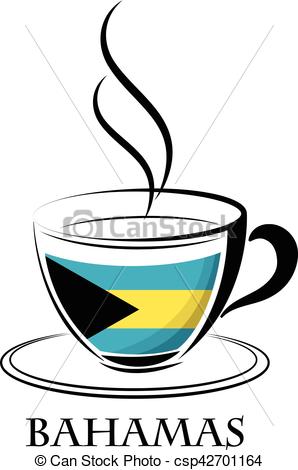298x470 Coffee Logo Made From The Flag Of Bahamas Clip Art Vector