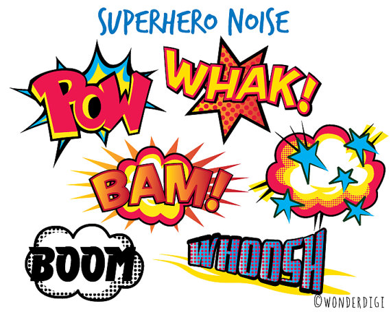 570x456 Superhero Clipart Comic Noise Clip Art