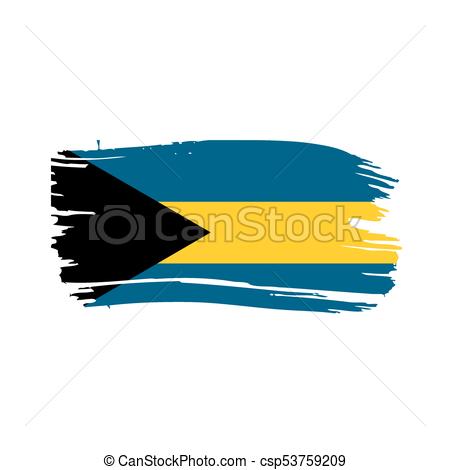 450x470 Bahamas Flag, Vector Illustration On A White Background Vector