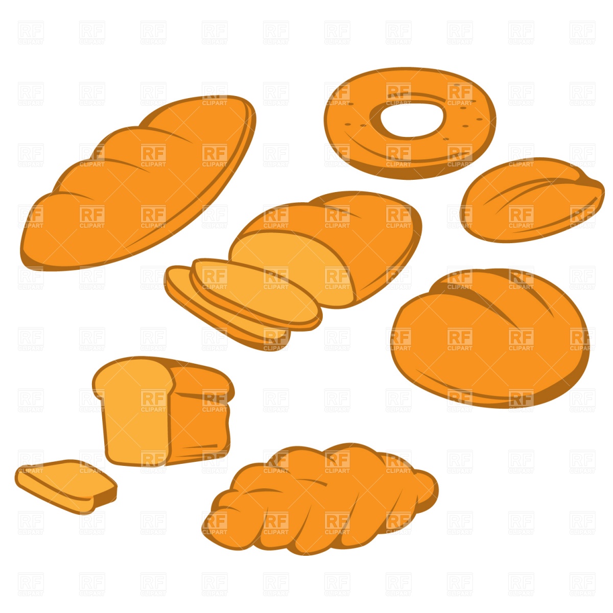 1200x1200 Bakery Products Royalty Free Vector Clip Art Image