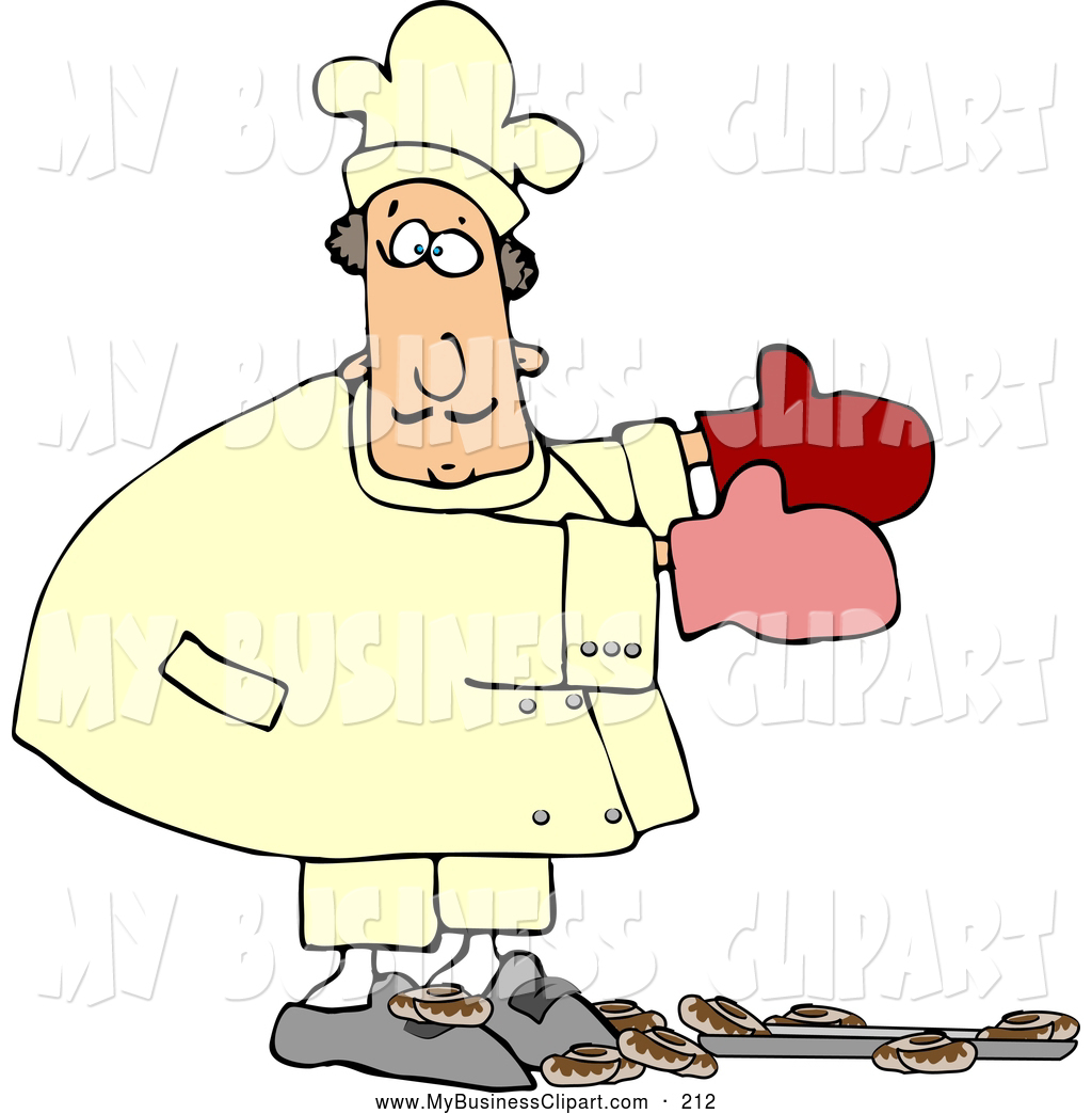 1024x1044 Vector Clip Art A White Baker Accidentally Dropping A Pan